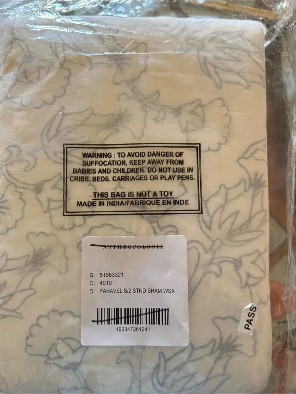 Anthropologie Paraval Standard Pillow Shams